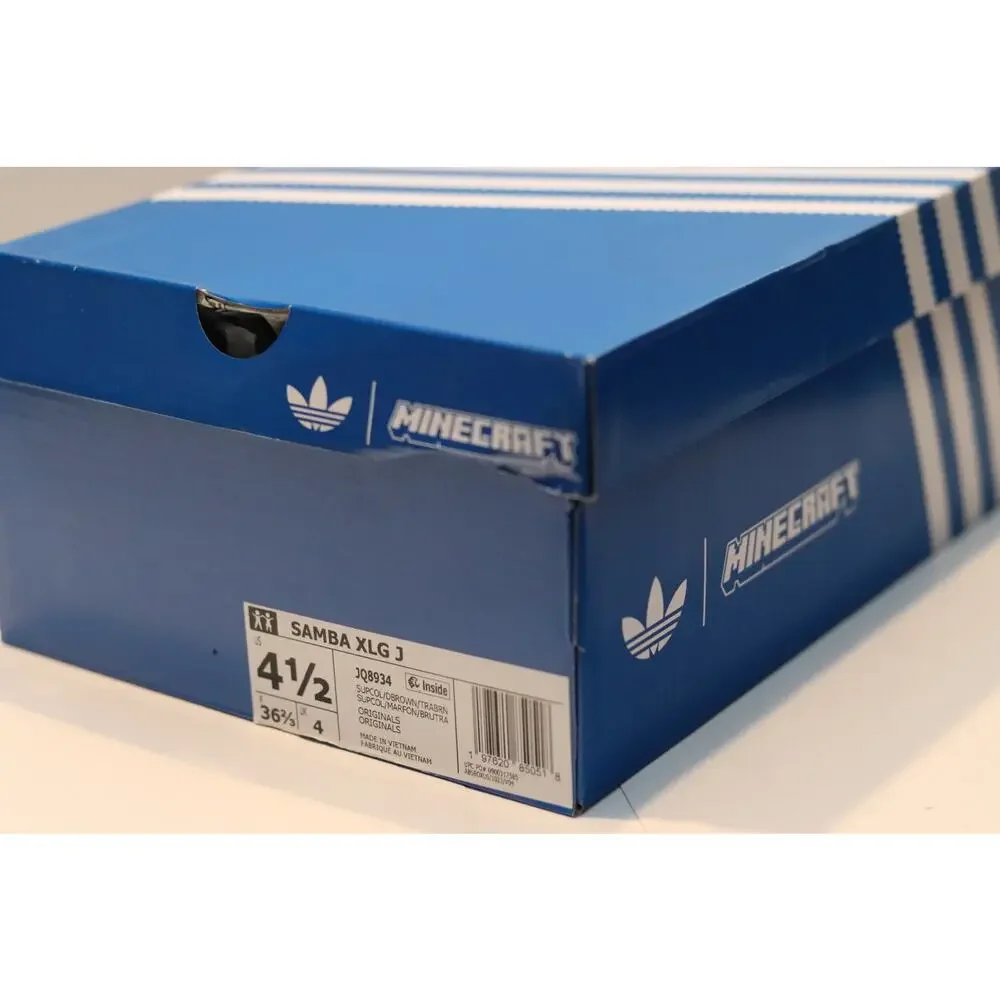 Minecraft X Adidas Samba XLG Junior Sz 4.5